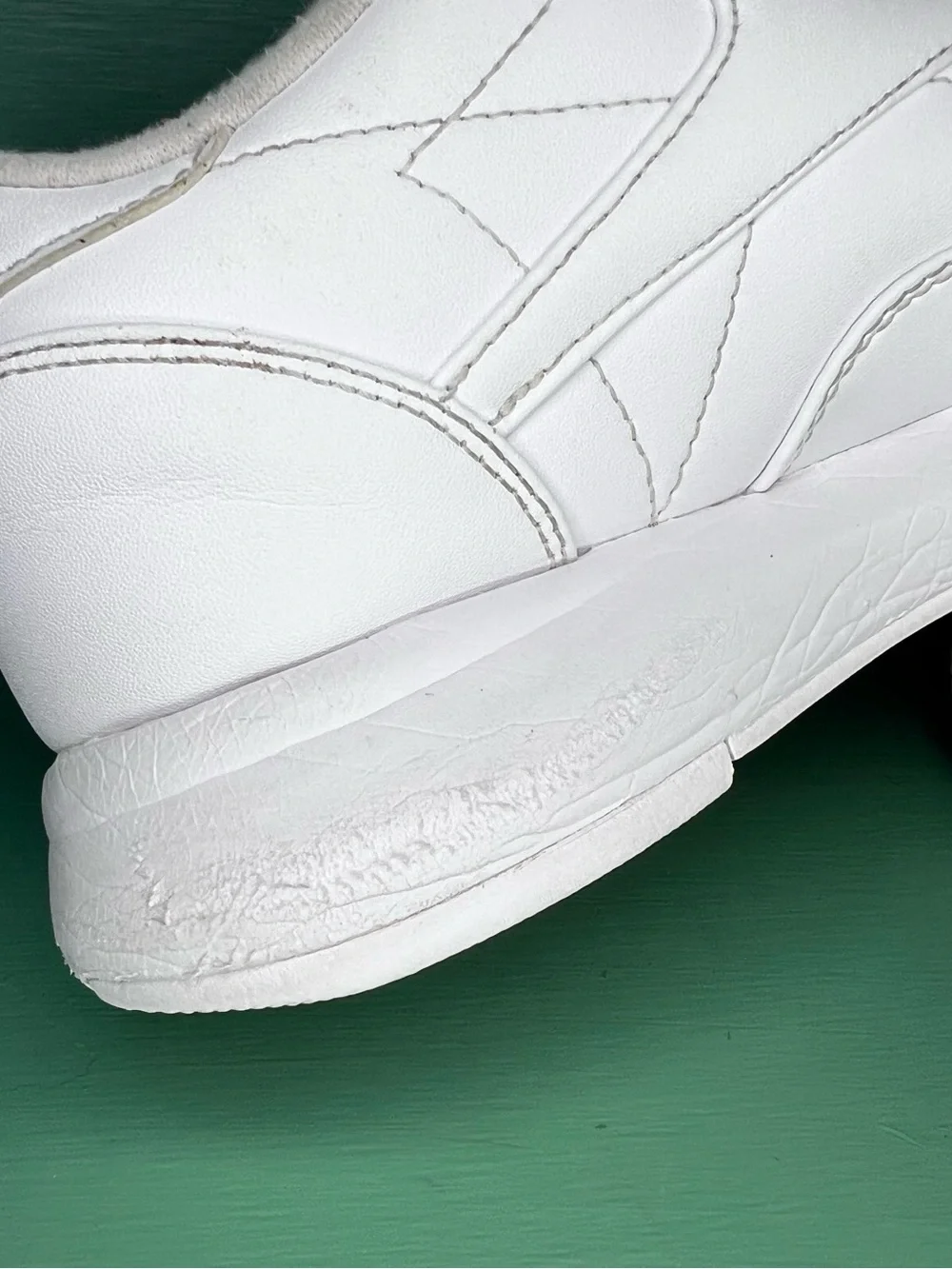 Reebok White Leather Low-Top Sneakers